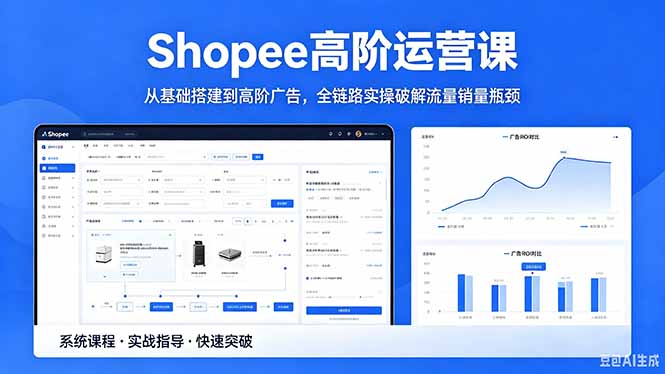 Shopee高阶运营课-2026年5月更新,从基础搭建到高阶广告,全链路实操破解流量销量瓶颈-丁七哥资源站