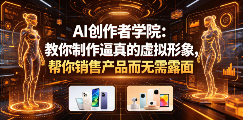 AI创作者学院：教你制作逼真的虚拟形象，帮你销售产品而无需露面【原创双语字幕】-丁七哥资源站