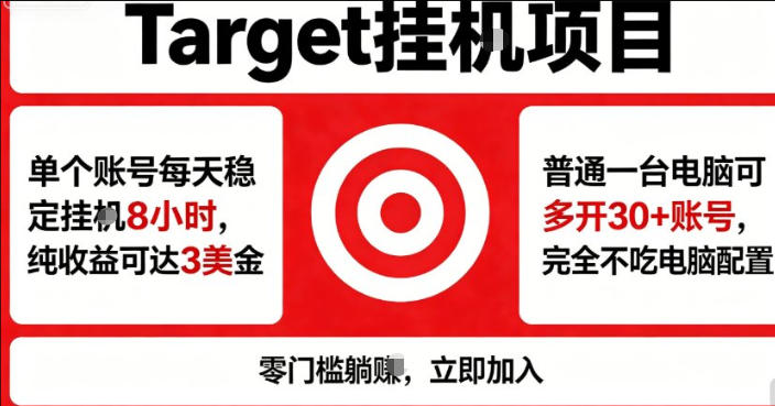 海外平台Target商品浏览曝光，24小时运行无需人工值守，日收益100美刀+电脑可多开【揭秘】-丁七哥资源站