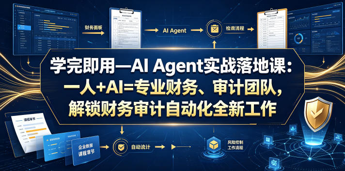 学完即用—AI Agent实战落地课：一人+AI=专业财务、审计团队，解锁财务审计自动化全新工作模式(更新0818)-丁七哥资源站