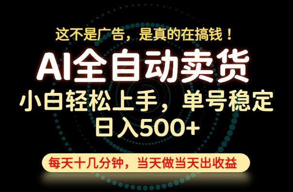 这不是广告，是真的在搞钱！当天做，当天变现，单号日入稳定500+，长期稳定可做！【揭秘】-丁七哥资源站