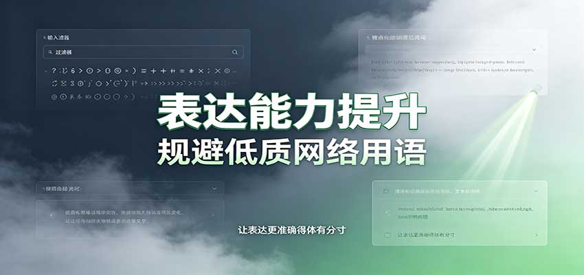 表达能力提升：语言塑造思想逻辑，规避低质网络用语，强化心智感知-丁七哥资源站