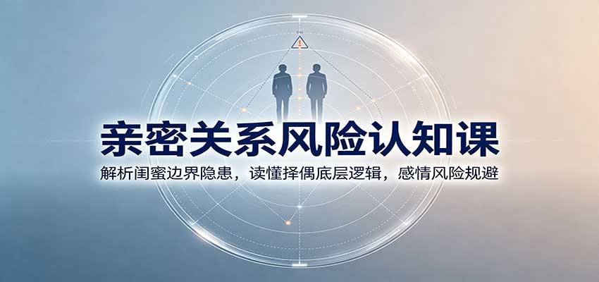 亲密关系风险认知课：解析闺蜜边界隐患，读懂择偶底层逻辑，感情风险规避-丁七哥资源站