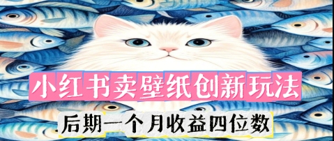 小红书卖壁纸创新玩法,后期一个月收益四位数-丁七哥资源站