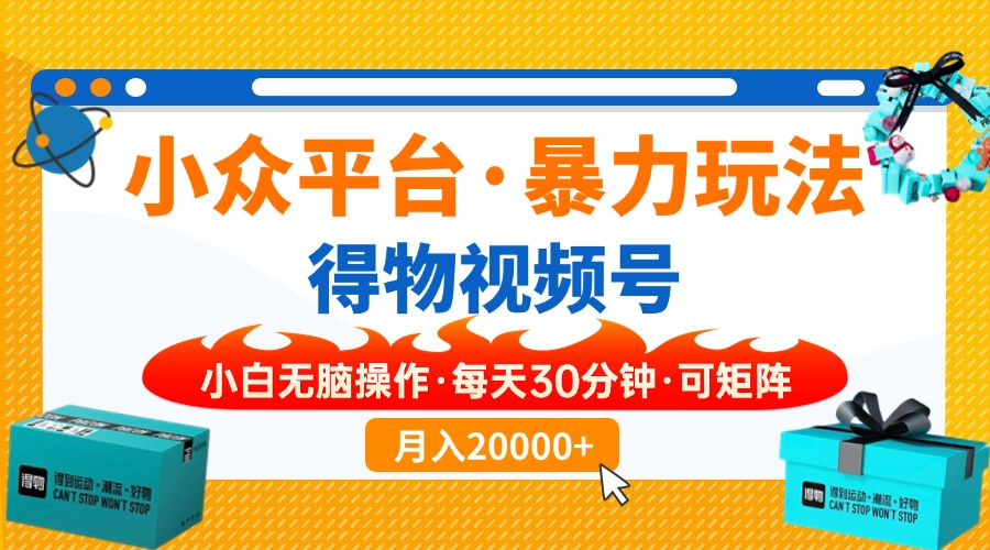 (14194期)小众平台暴力玩法,一键搬运爆款视频,可矩阵小白无脑操作,每天30分钟...-丁七哥资源站