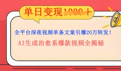 全平台深夜文案新风口:DeepSeek生成百万播放量金句,治愈系内容涨粉速度快4倍-丁七哥资源站