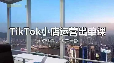 TikTok小店运营出单课,从开店选品、运营出单、发货回款,进行全流程讲解-丁七哥资源站