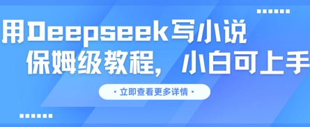 用Deepseek写小说,保姆级教程,小白可实操-丁七哥资源站