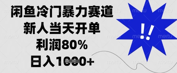闲鱼冷门暴力赛道,新人当天开单,利润80%,日入数张【揭秘】-丁七哥资源站